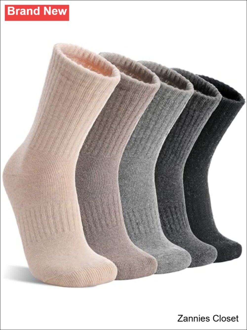 ✨ MOGGEI 5 Pairs Womens Merino Wool Hiking Warm Winter Thick Thermal Crew Socks